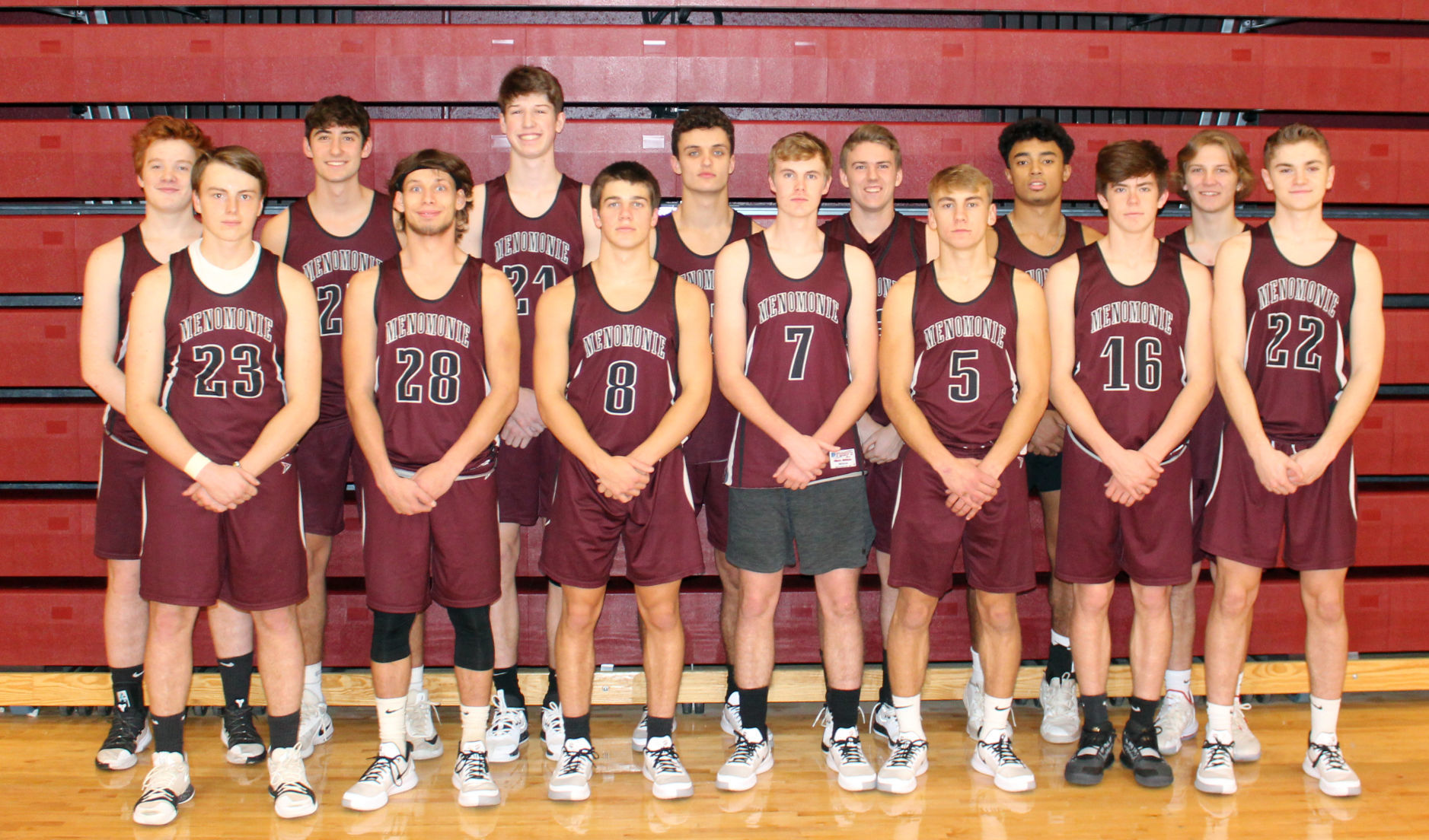 Menomonie boys basketball 2019-20 team photo